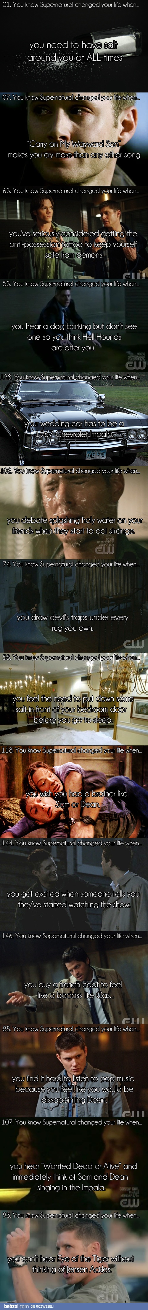 Po czym poznać, że Supernatural zmienił twoje życie?