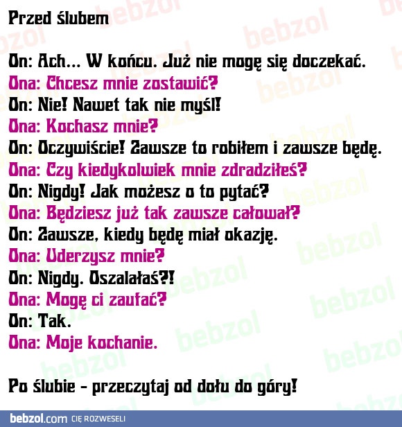 Przed i po ślubie...