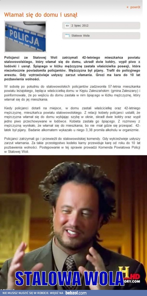 Włamał się do domu i usnął