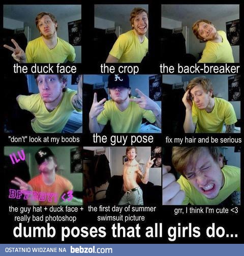 Popularne pozy lasek z Facebooka