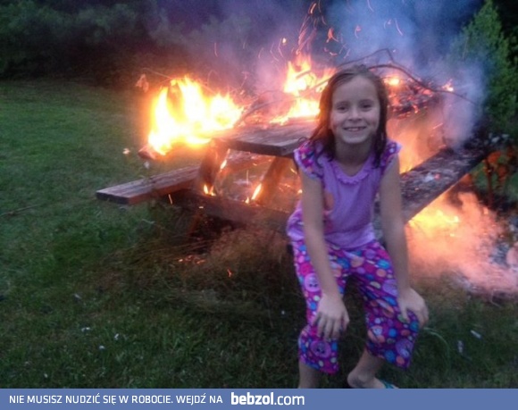 Takie tam, z płonącą ławką