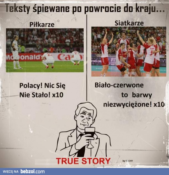 Teksty śpiewane po powrocie naszych sportowców