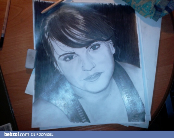 Jak@s rys. Edyta.K ( aniołek - diabołek )