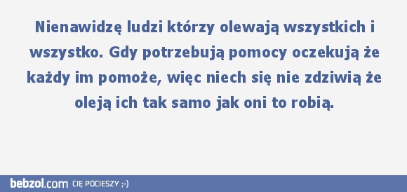 Olewanie ludzi