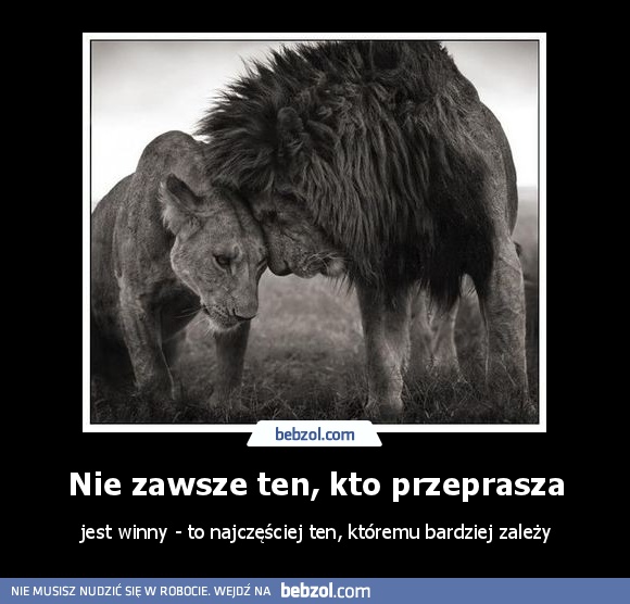 Nie zawsze ten, kto przeprasza