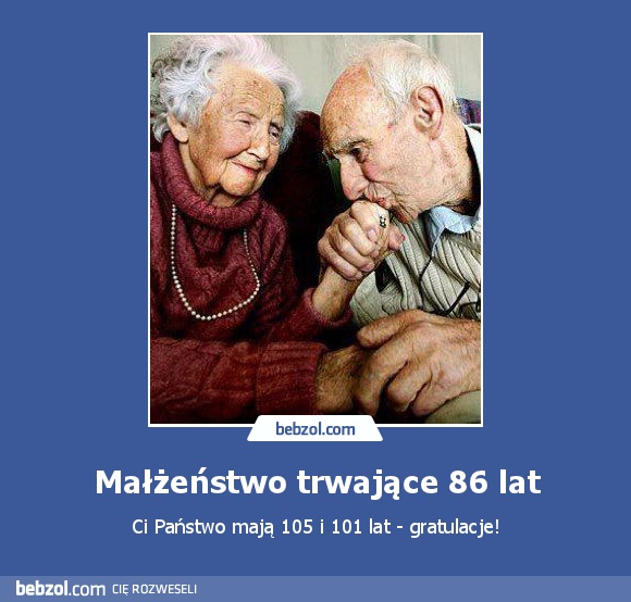 Małżeństwo trwające 86 lat