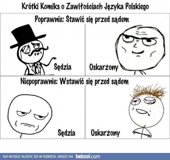 Krótki komiks o zawiłościach j. polskiego