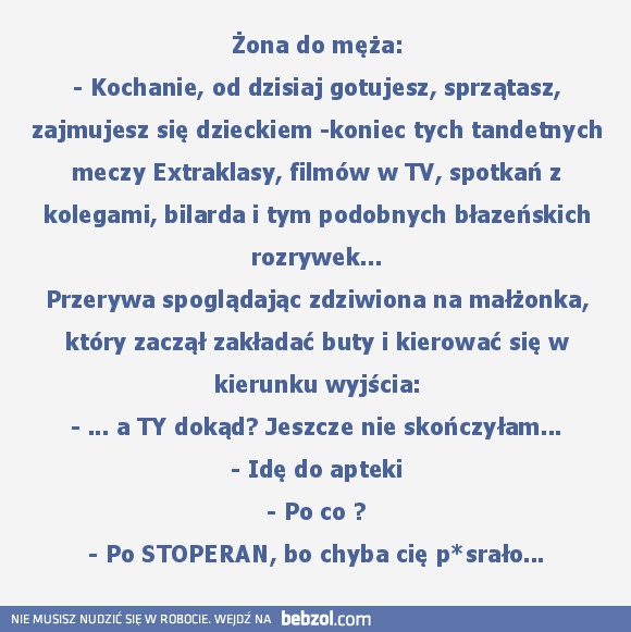 Do apteki po STOPERAN...