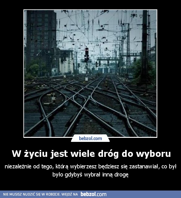 W życiu jest wiele dróg do wyboru