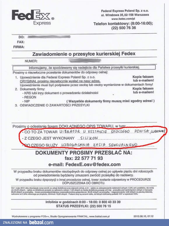 Bardzo dyskretna przesyłka