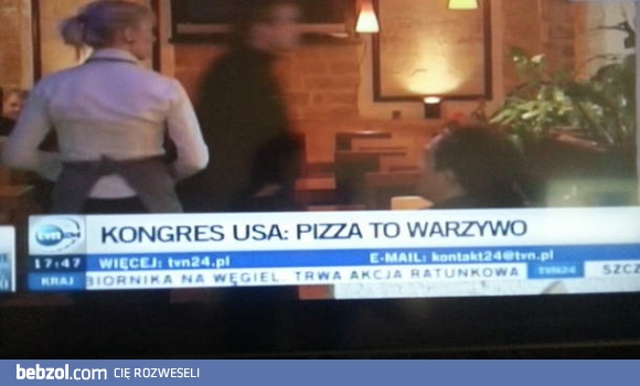 USA: Pizza to warzywo