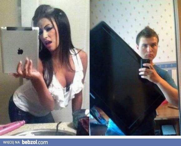 Słodziutkie foty w lustrze