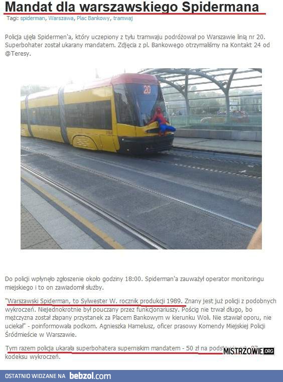 Spiderman się doigrał