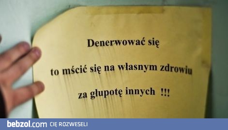 Denerwować się to...