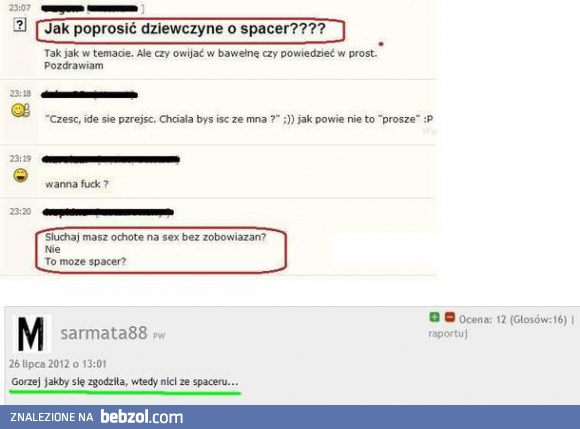 Jak poprosić dziewczynę o spacer?