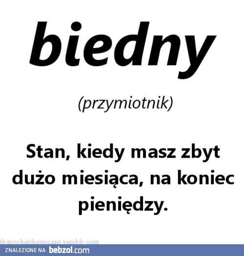 Biedny - definicja