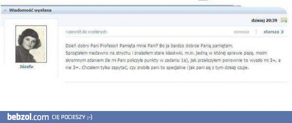 Weryfikacja sprawdzianu po latach