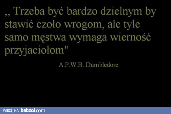 Albus Dumbledore o odwadze
