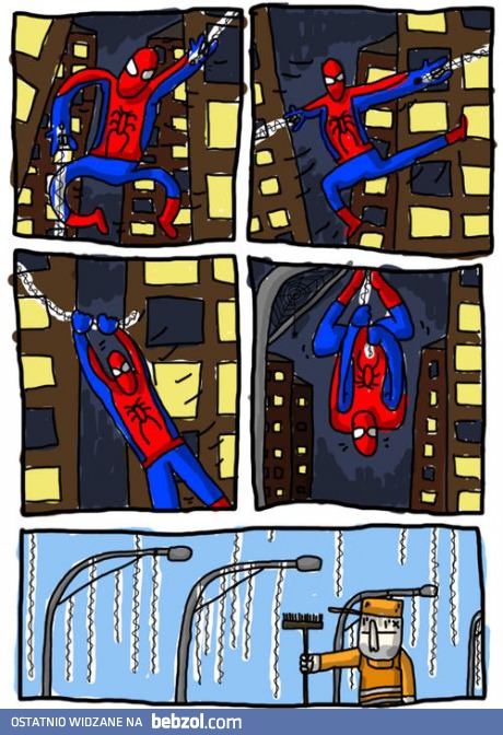 Spiderman nie dba o czystość