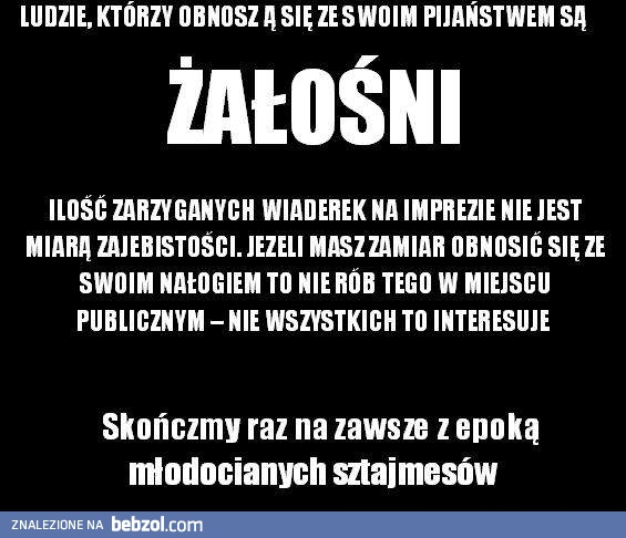 Ludzie obnoszący się ze swoim pijaństwem