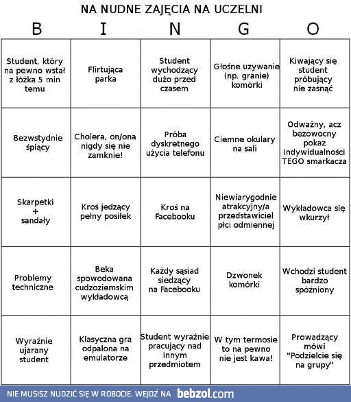 Studenckie bingo
