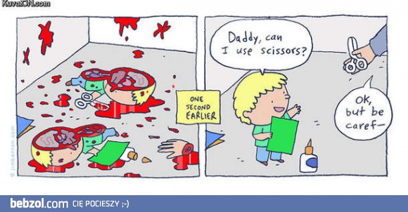 Ostrożnie z nożyczkami!