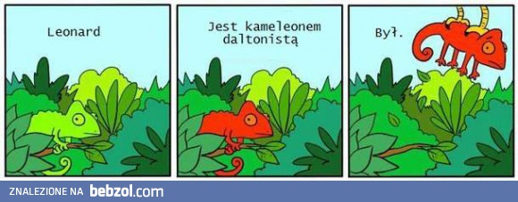 Smutne losy kameleona daltonisty