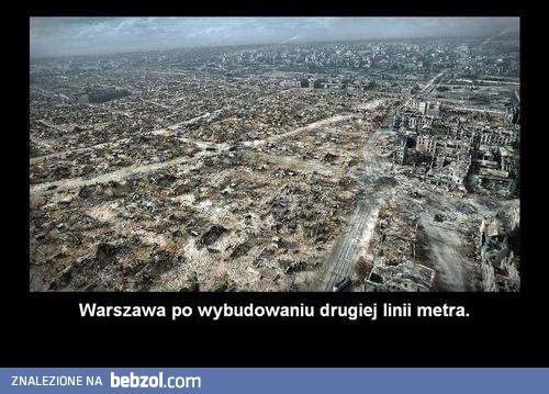 Warszawa po wybudowaniu drugiej linii metra