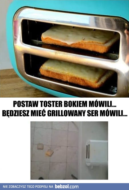 Postaw toster bokiem
