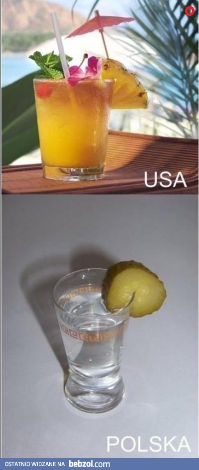 Drinki: USA vs. Polska