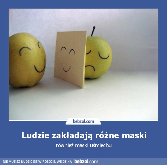 Ludzie zakładają różne maski