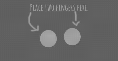 Połóż tu 2 palce