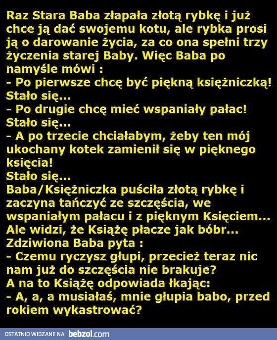 Stara baba złapała złotą rybkę
