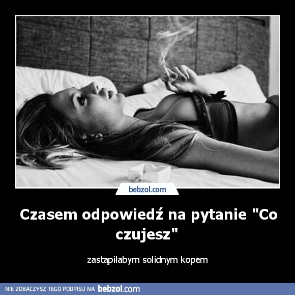 Czasem odpowiedź na pytanie 