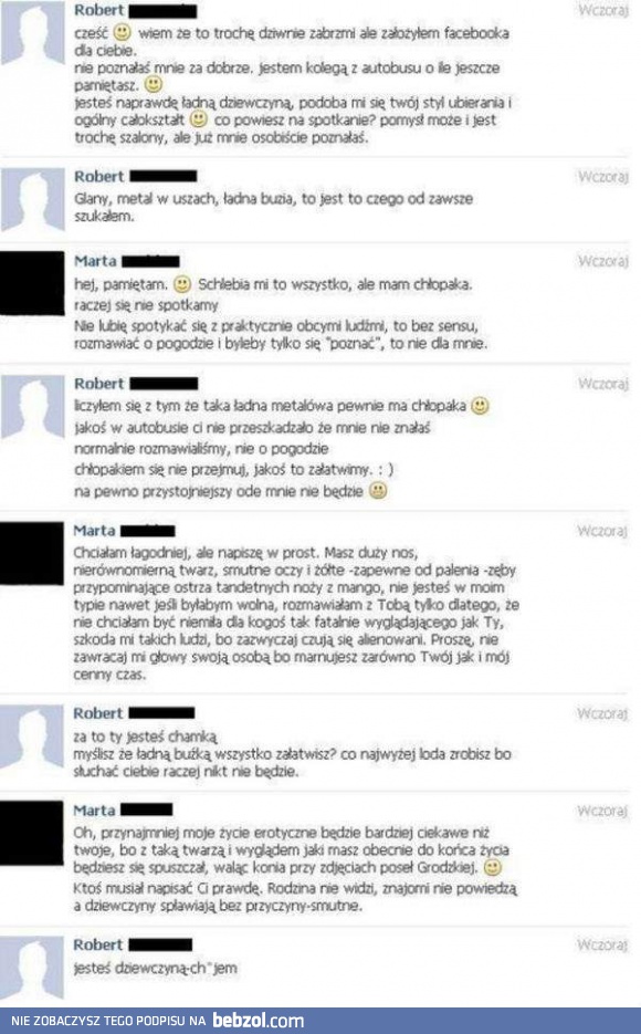 Bardzo dobra odpowiedź dla podrywacza z autobusu