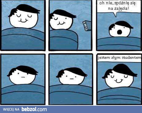 O nie, spóźnię się!