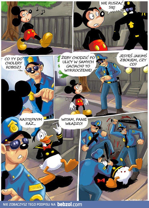 Obsceniczne zachowanie Kaczora Donalda i Myszki Miki