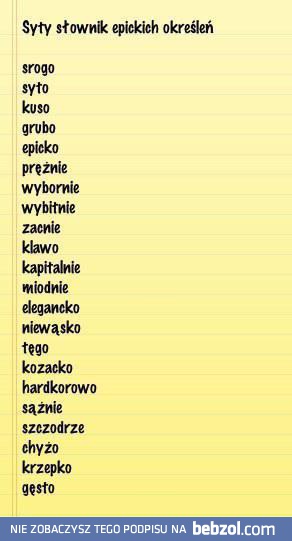 Epickie określenia