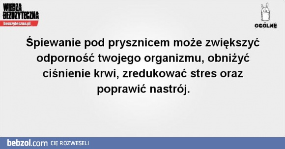 Śpiewanie pod prysznicem