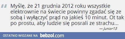 Niezły żarcik na koniec świata