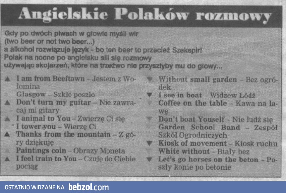 Angielskie polaków rozmowy