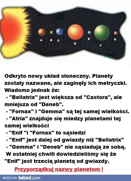 Kosmiczna zagadka dnia