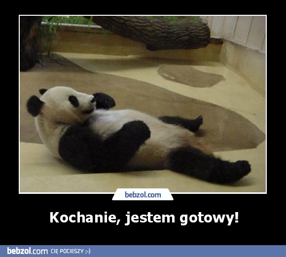 Kochanie, jestem gotowy!