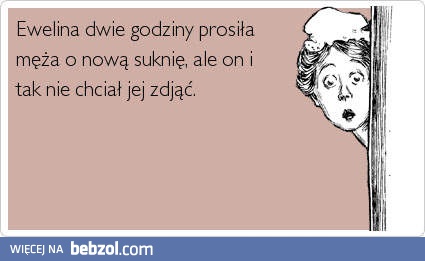 Ewelina prosiła męża o nową sukienkę