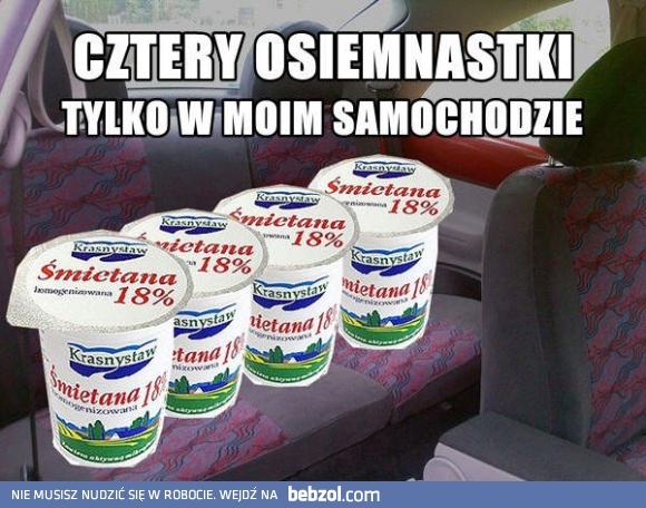 Cztery osiemnastki tylko w moim samochodzie