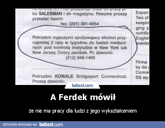 A Ferdek mówił