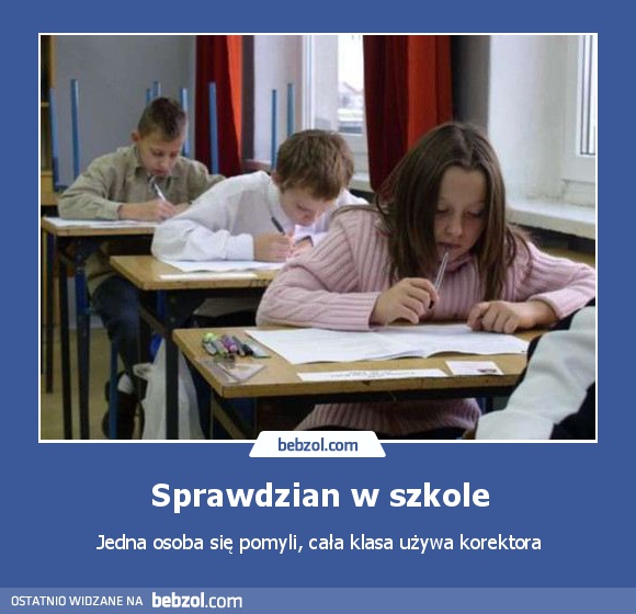 Sprawdzian w szkole