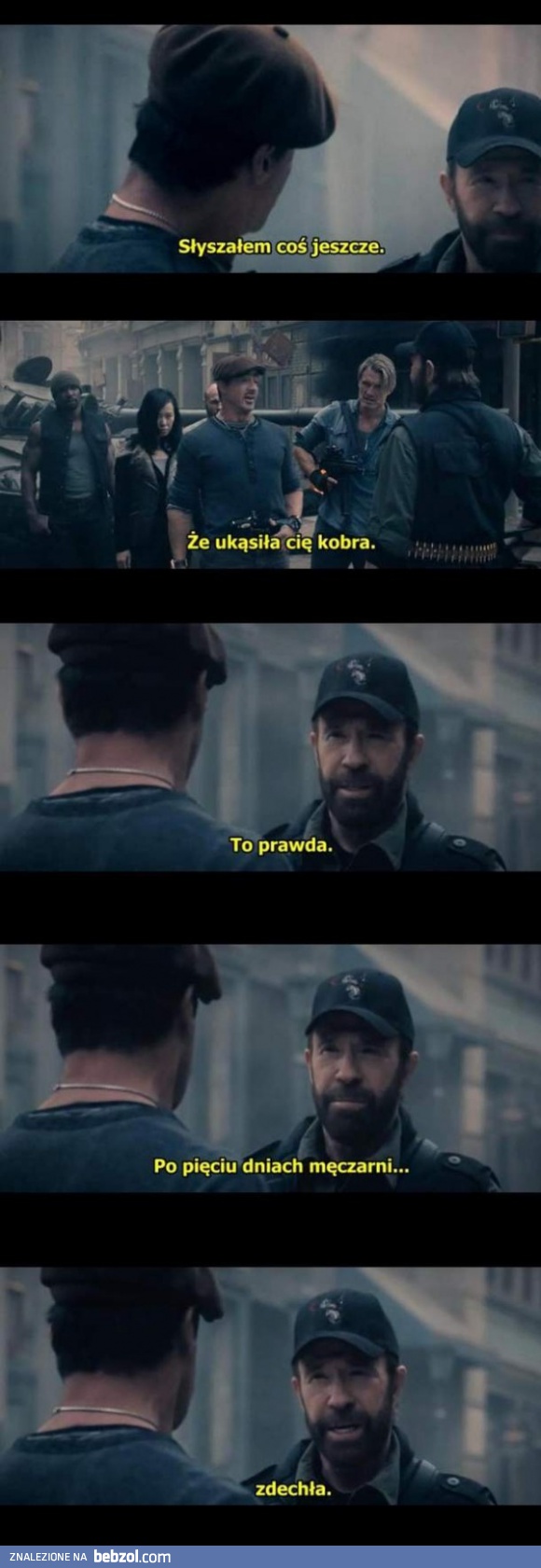 Słyszałem, że ugryzła cię kobra