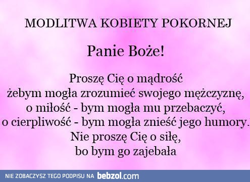 Modlitwa kobiety pokornej