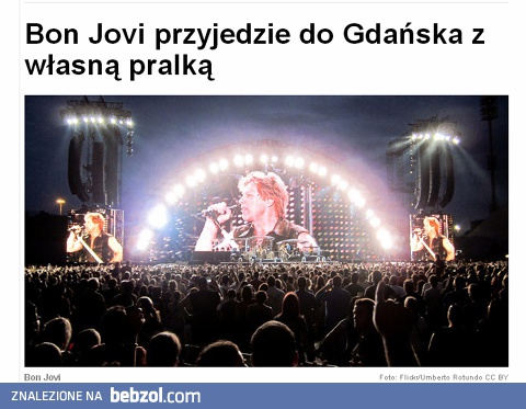 Bon Jovi przyjedzie z własną pralką